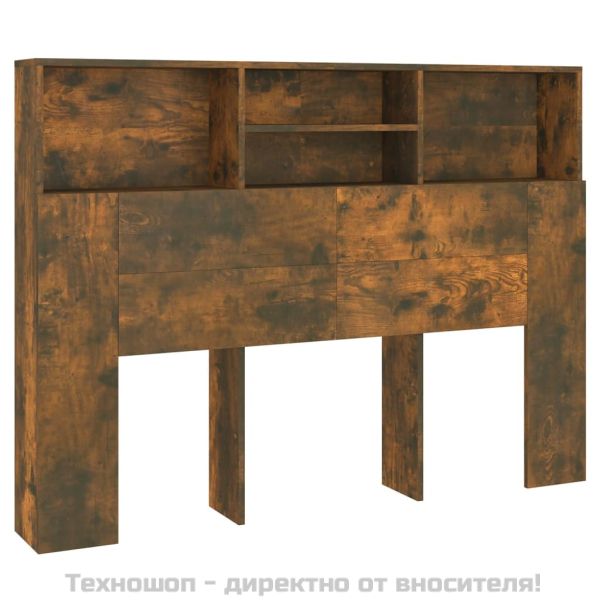 Табла за легло тип шкаф, опушен дъб, 140x19x103,5 см