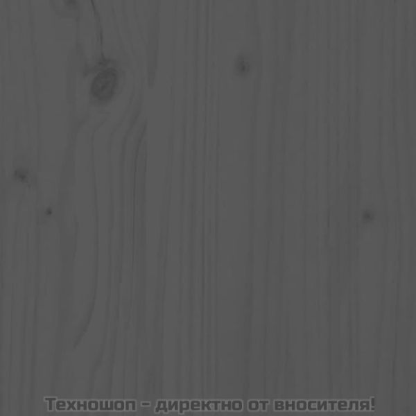 Табла за спалня, сива, 166x4x100 см, бор масив
