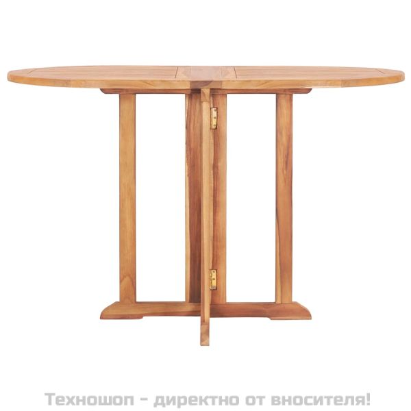 Сгъваема градинска маса тип пеперуда 120x70x75 см тиков масив