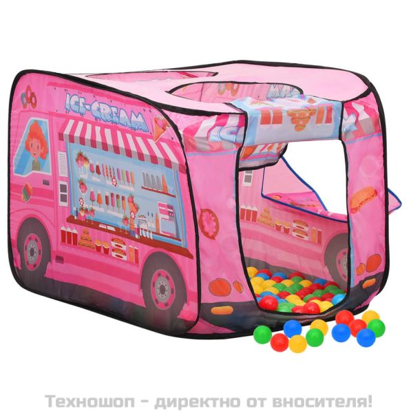 Детска палатка за игра, розова, 70x112x70 см