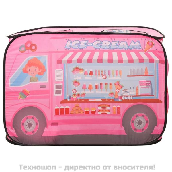 Детска палатка за игра, розова, 70x112x70 см