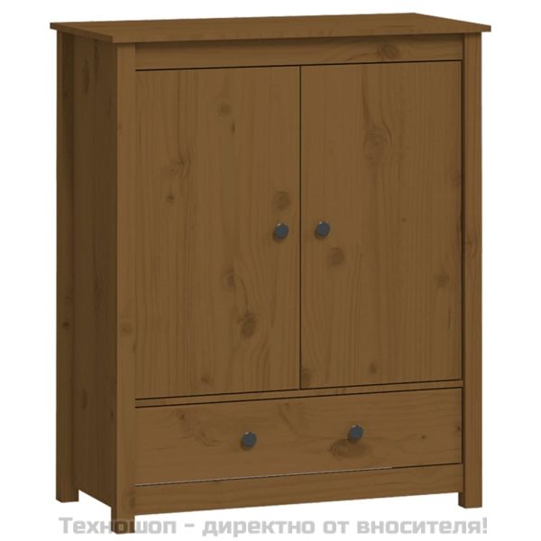 Висок шкаф, меденокафяв, 83x41,5x100 см, бор масив