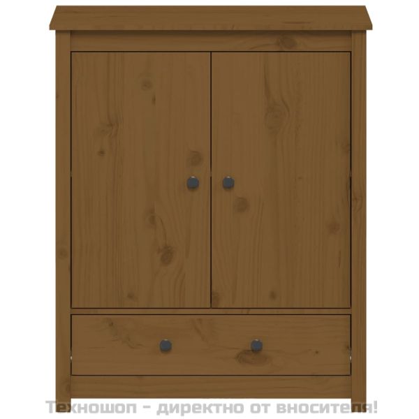 Висок шкаф, меденокафяв, 83x41,5x100 см, бор масив