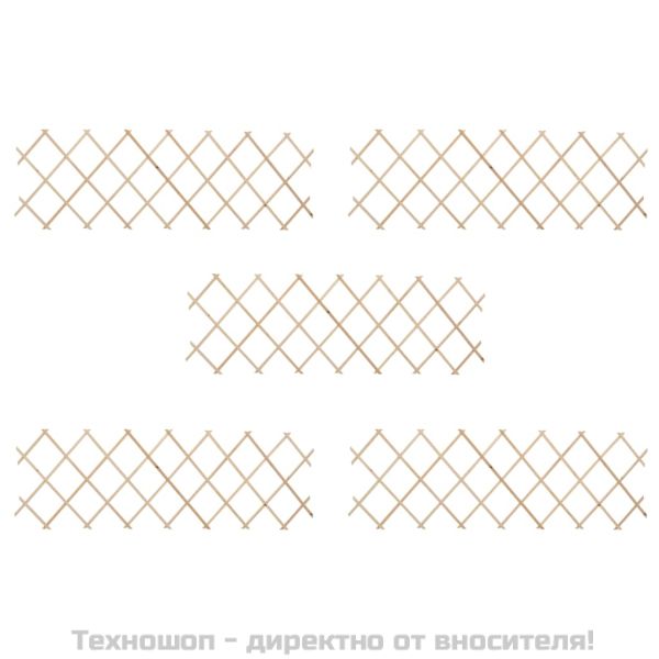Огради хармоника, 5 бр, чамова дървесина, 180x60 см