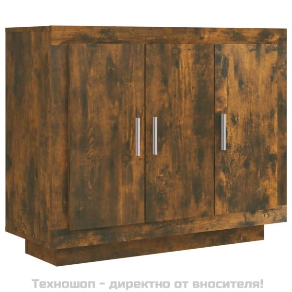 Сайдборд, опушен дъб, 92x35x75 см, инженерно дърво
