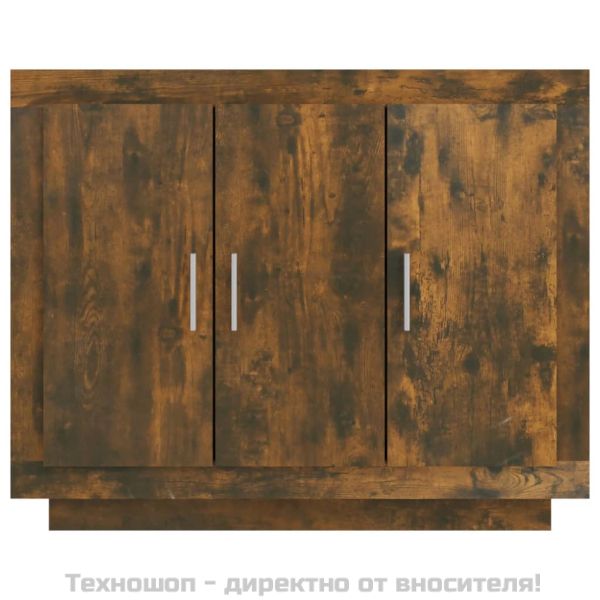 Сайдборд, опушен дъб, 92x35x75 см, инженерно дърво