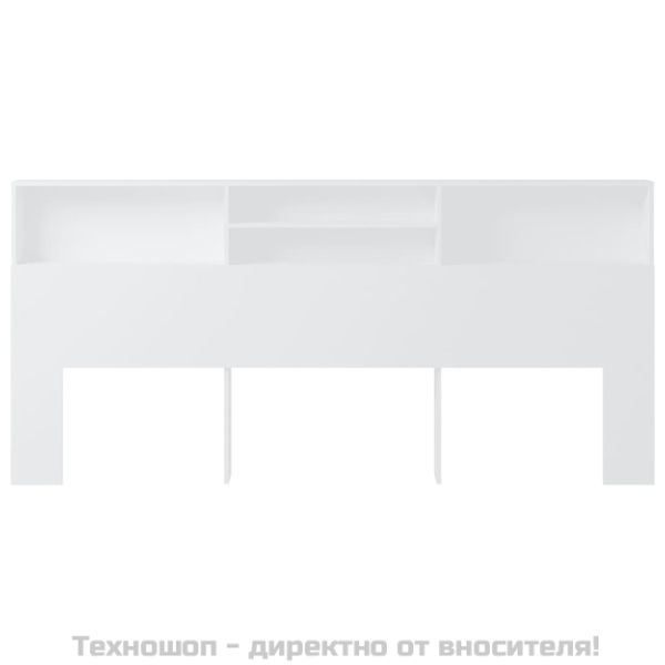 Табла за легло тип шкаф, бяла, 220x19x103,5 см