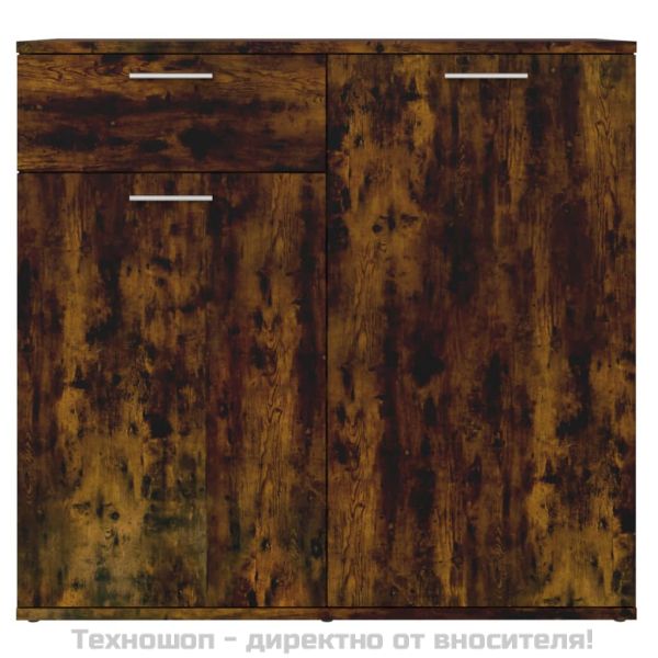 Сайдборд, опушен дъб, 80x36x75 см, инженерно дърво
