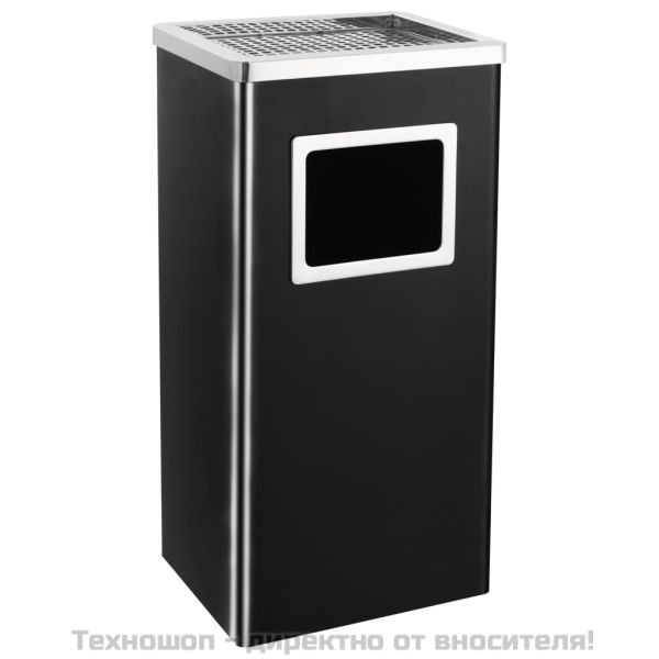 Хотелски кош-пепелник, 45 л, стомана, черен