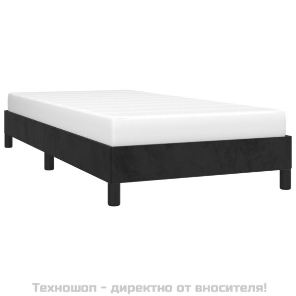 Pамка за легло черна 90x190 см, кадифе