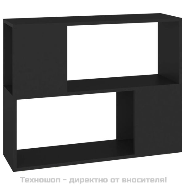 ТВ шкаф, черен, 80x24x63 см, инженерно дърво
