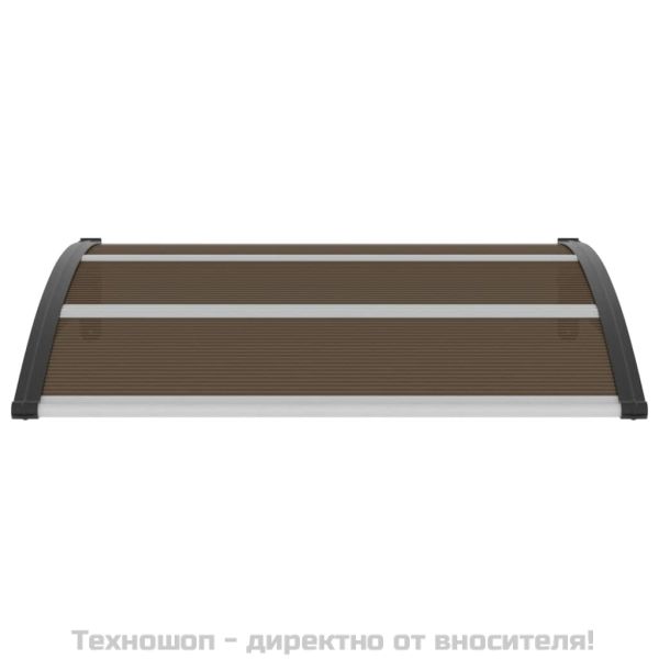 Навес за врата, черен, 120x100 см, PC