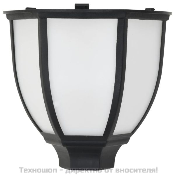 Градински соларни лампи, 3 бр, LED, черни