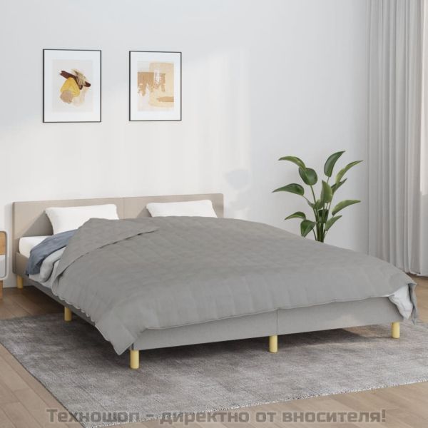 Утежнено одеяло сиво 220x230 см 11 кг плат