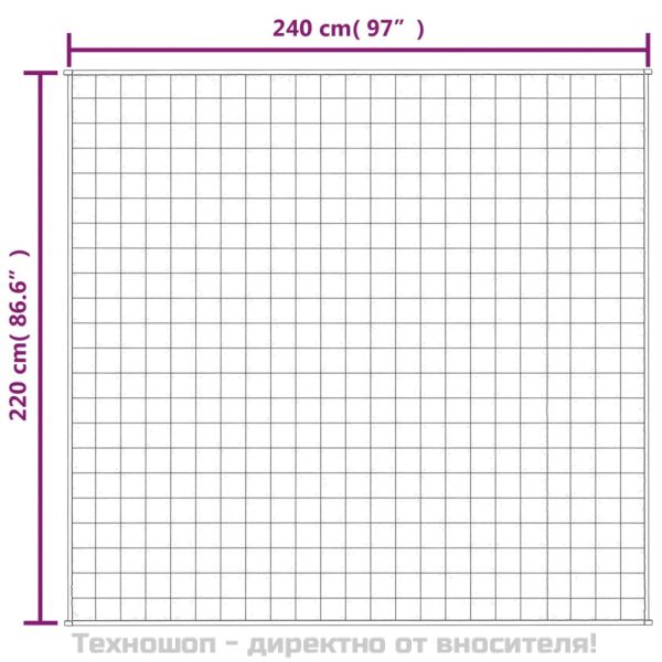 Утежнено одеяло сиво 220x240 см 11 кг плат