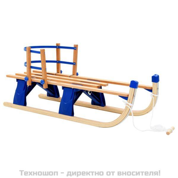 Сгъваема шейна с облегалка, дърво, 119 см