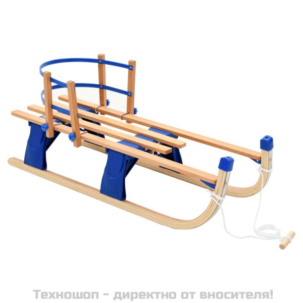 Сгъваема шейна с облегалка, дърво, 119 см