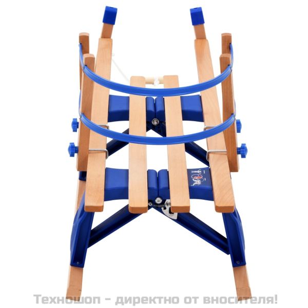 Сгъваема шейна с облегалка, дърво, 119 см