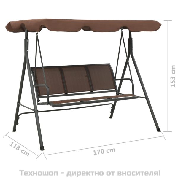 Градинска люлка със сенник, кафе