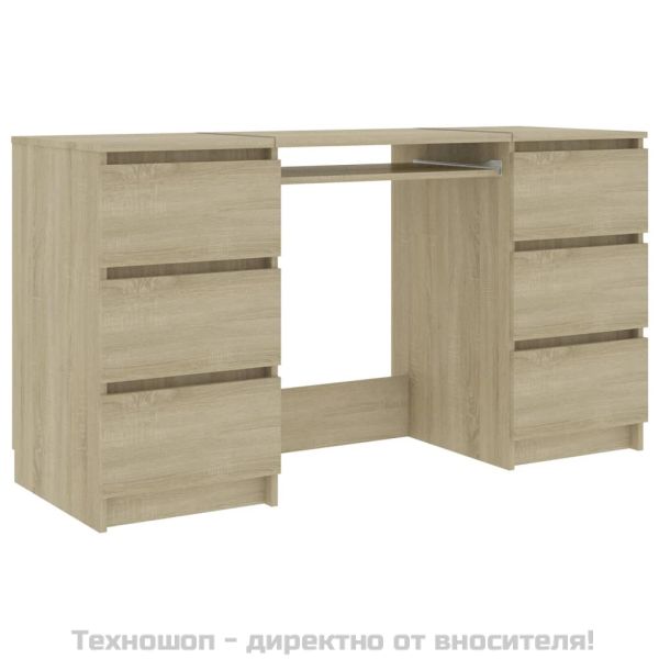 Писалище, дъб сонома, 140x50x77 см, инженерно дърво