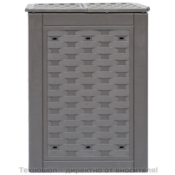 Градински компостер кафяв 60x60x83 см 300 л пластмасов ратан