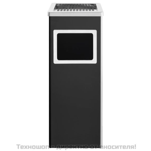 Хотелски кош-пепелник, 36 л, стомана, черен