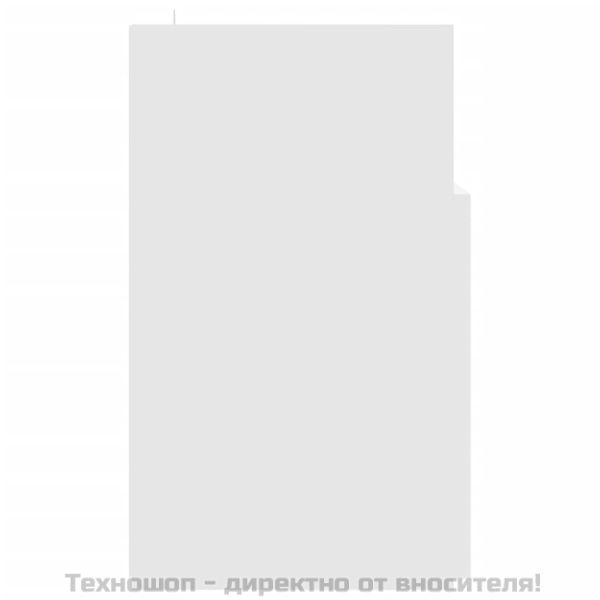 ТВ шкаф с LED осветление, бял, 120x30x50 см