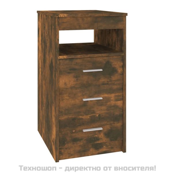 Шкаф с чекмеджета, опушен дъб, 40x50x76 см, инженерно дърво