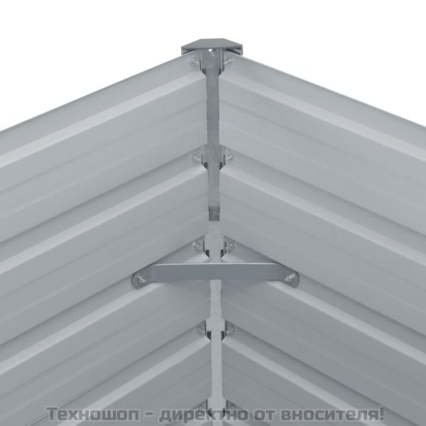 Повдигната леха, 100x100x45 см, поцинкована стомана, зелена