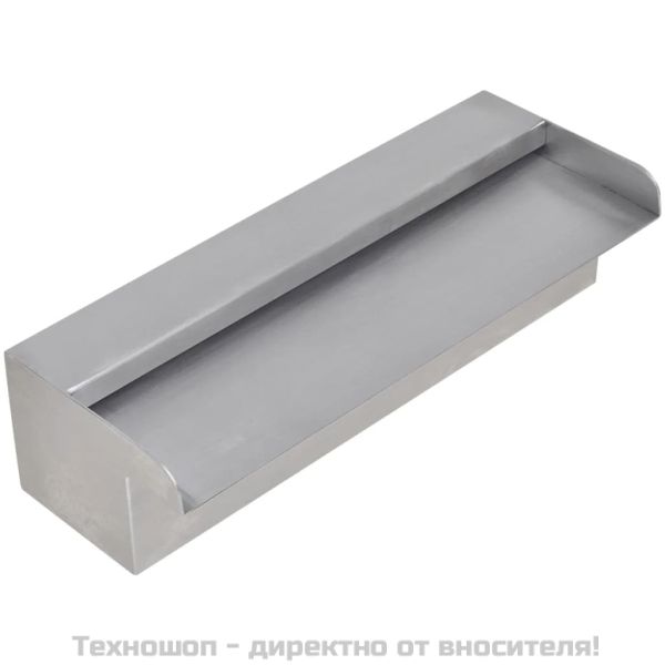 Правоъгълен фонтан за басейн, неръждаема стомана, 30 см