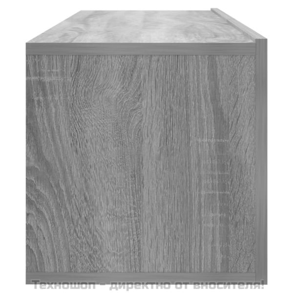 ТB стенен шкаф, сив сонома, 100x30x30 см, инженерно дърво