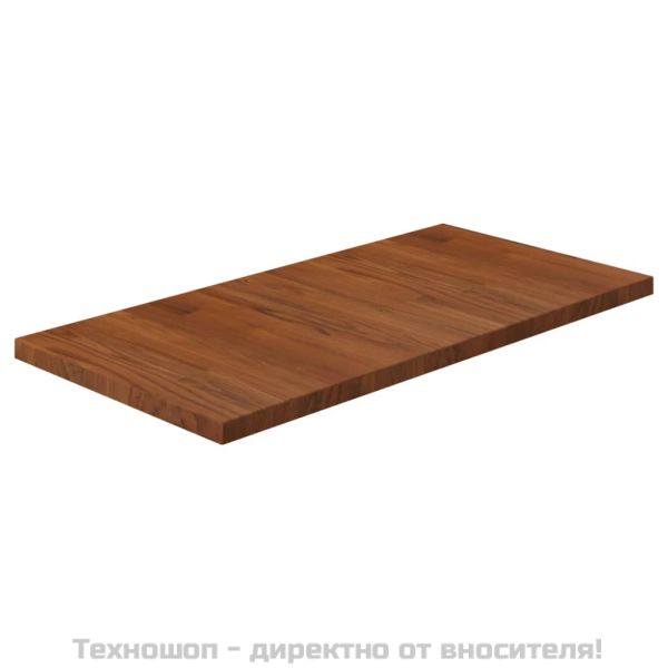 Плот за баня тъмнокафяв 80x40x2,5 см обработено масивно дърво