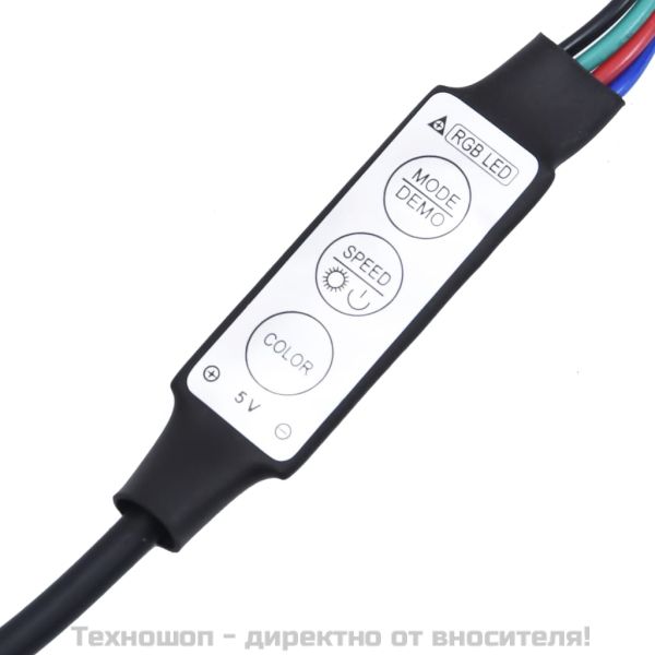 Сайдборд с LED светлини, черен, 80x35x75 см