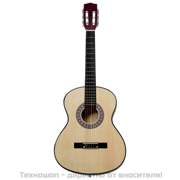 Комплект класическа китара за начинаещи от 12 части, 4/4, 39"