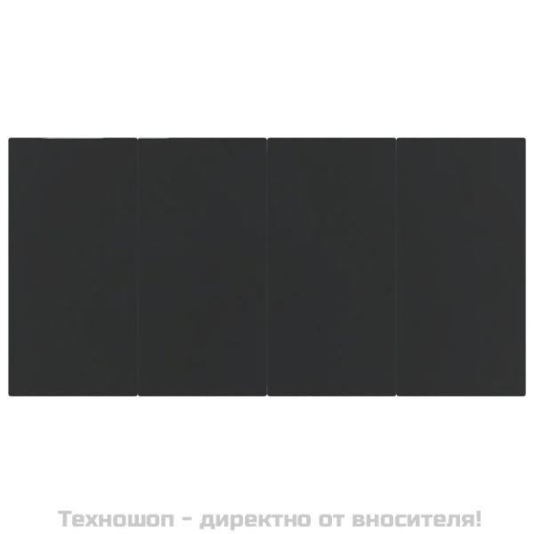 Градински трапезен комплект, 5 части, черен