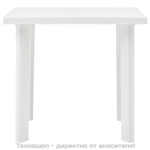 Градинска маса, бяла, 80x75x72 см, пластмаса