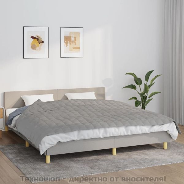Утежнено одеяло сиво 155x220 см 7 кг плат