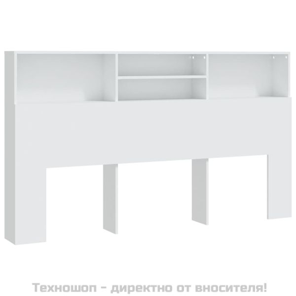 Табла за легло тип шкаф, бяла, 180x19x103,5 см