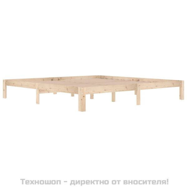 Рамка за легло, бор масив, 200x200 см