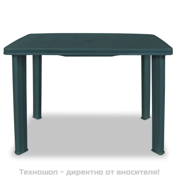 Градинска маса, зелена, 101x68x72 см, пластмаса