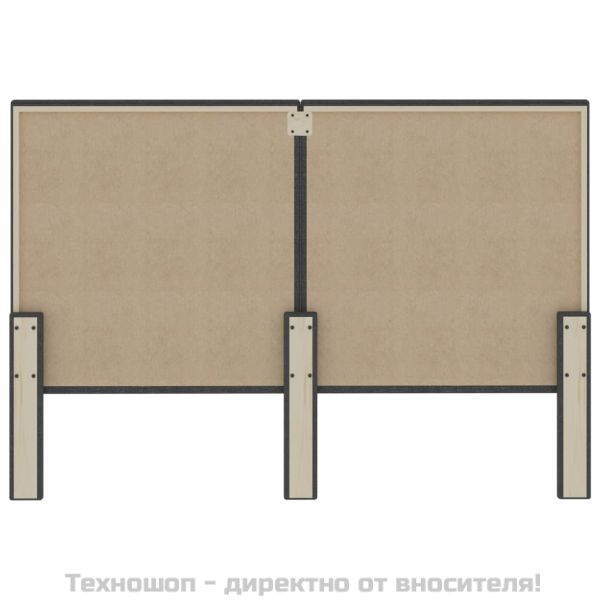 Табла за спалня тъмносива текстил 180x200 см