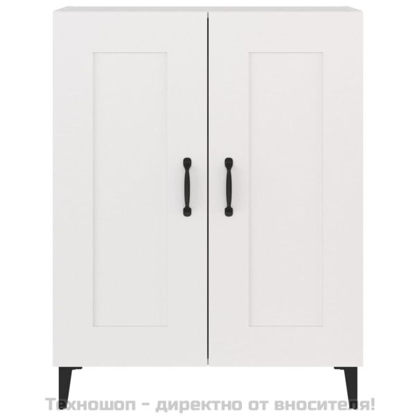 Сайдборд, бял, 69,5x34x90 см, инженерно дърво