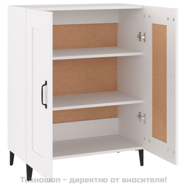 Сайдборд, бял, 69,5x34x90 см, инженерно дърво