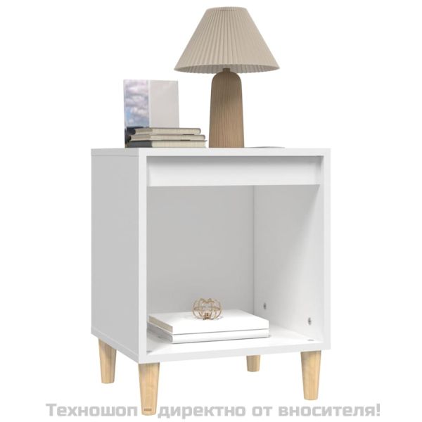 Нощни шкафчета, 2 бр, бели, 40x35x50 см