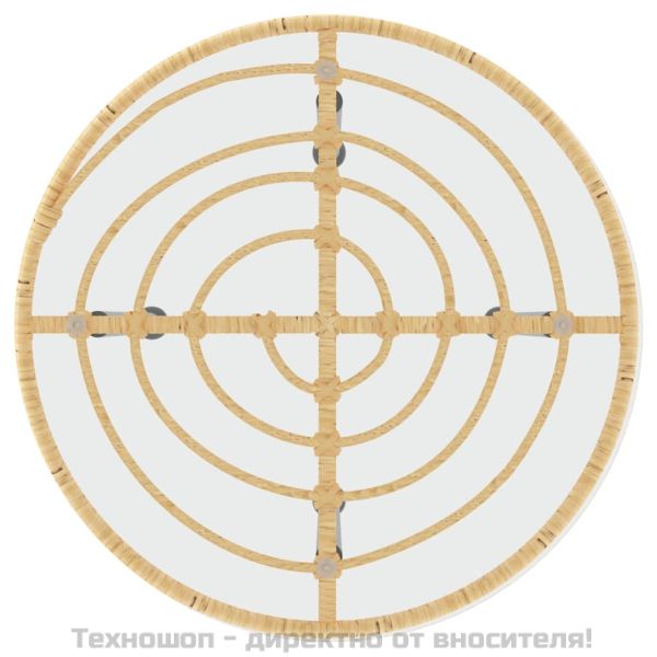 Градински трапезен комплект, 3 части, полиратан