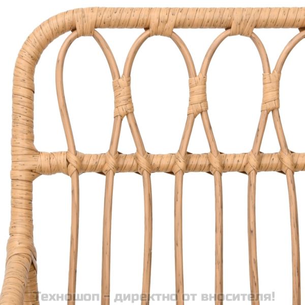 Градински трапезен комплект, 3 части, полиратан