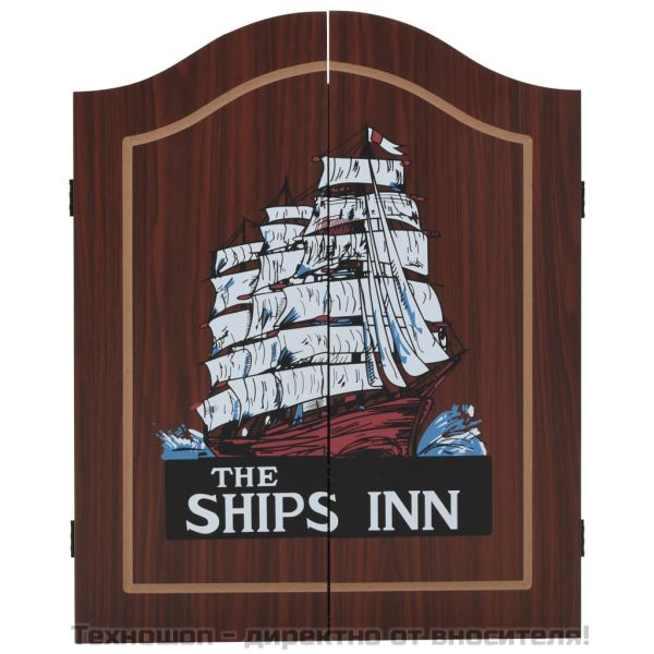 Професионална мишена за дартс от сизал с шкаф и 6 стрелички