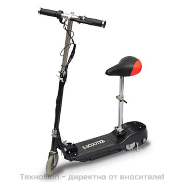 Електрическа тротинетка със седалка, 120 W, черна