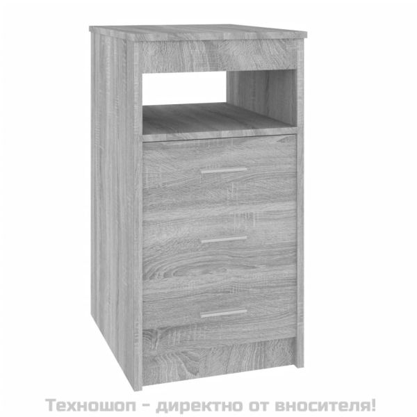 Шкаф с чекмеджета, сив сонома, 40x50x76 см, инженерна дървесина
