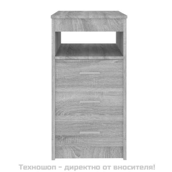 Шкаф с чекмеджета, сив сонома, 40x50x76 см, инженерна дървесина